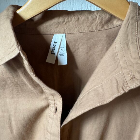 Women's Brown Sugar Sunset Lightweight Cotton Sleeveless Shirtdress M (NWOT) - Picture 3 of 5